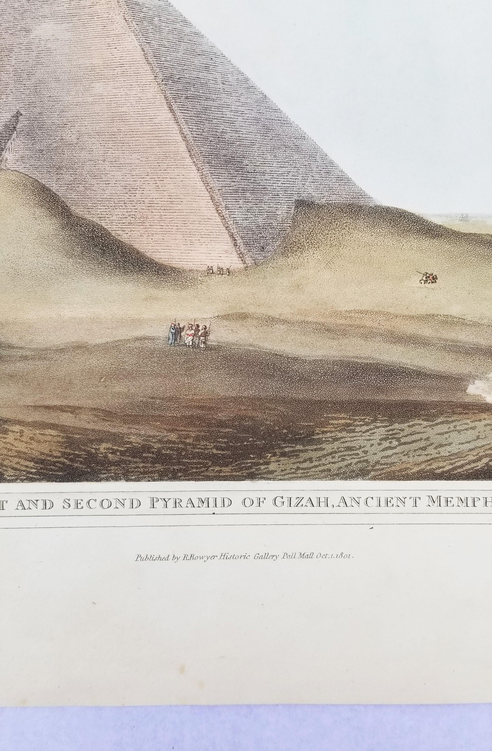 Prima e seconda piramide di Gizah, Antica Memphis /// Luigi Mayer Arte egizia 7