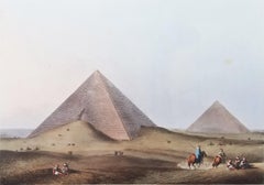 Prima e seconda piramide di Gizah, Antica Memphis /// Luigi Mayer Arte egizia