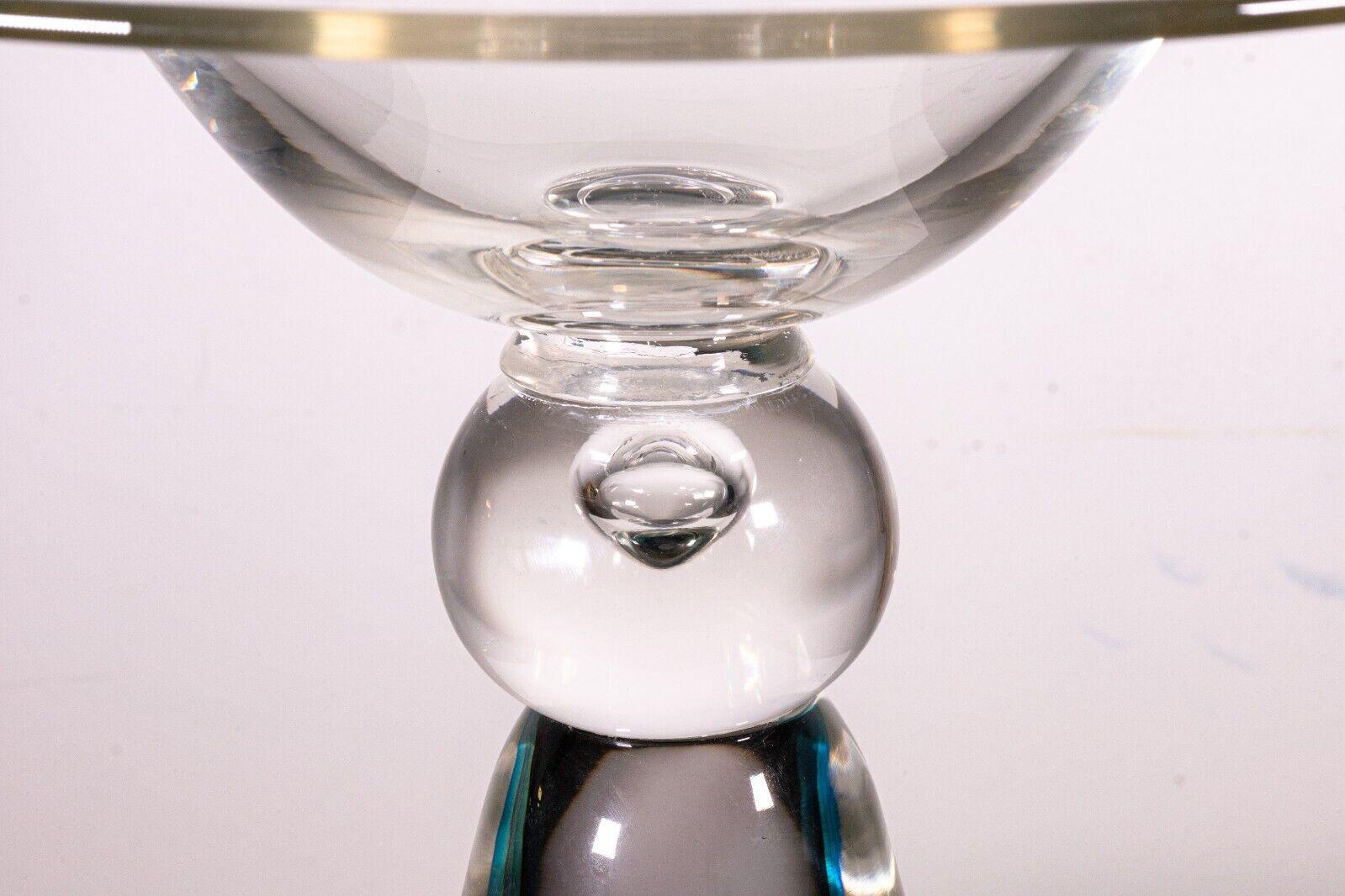 20th Century Luigi Mellara Large Glass Bowl Centerpiece For Sale