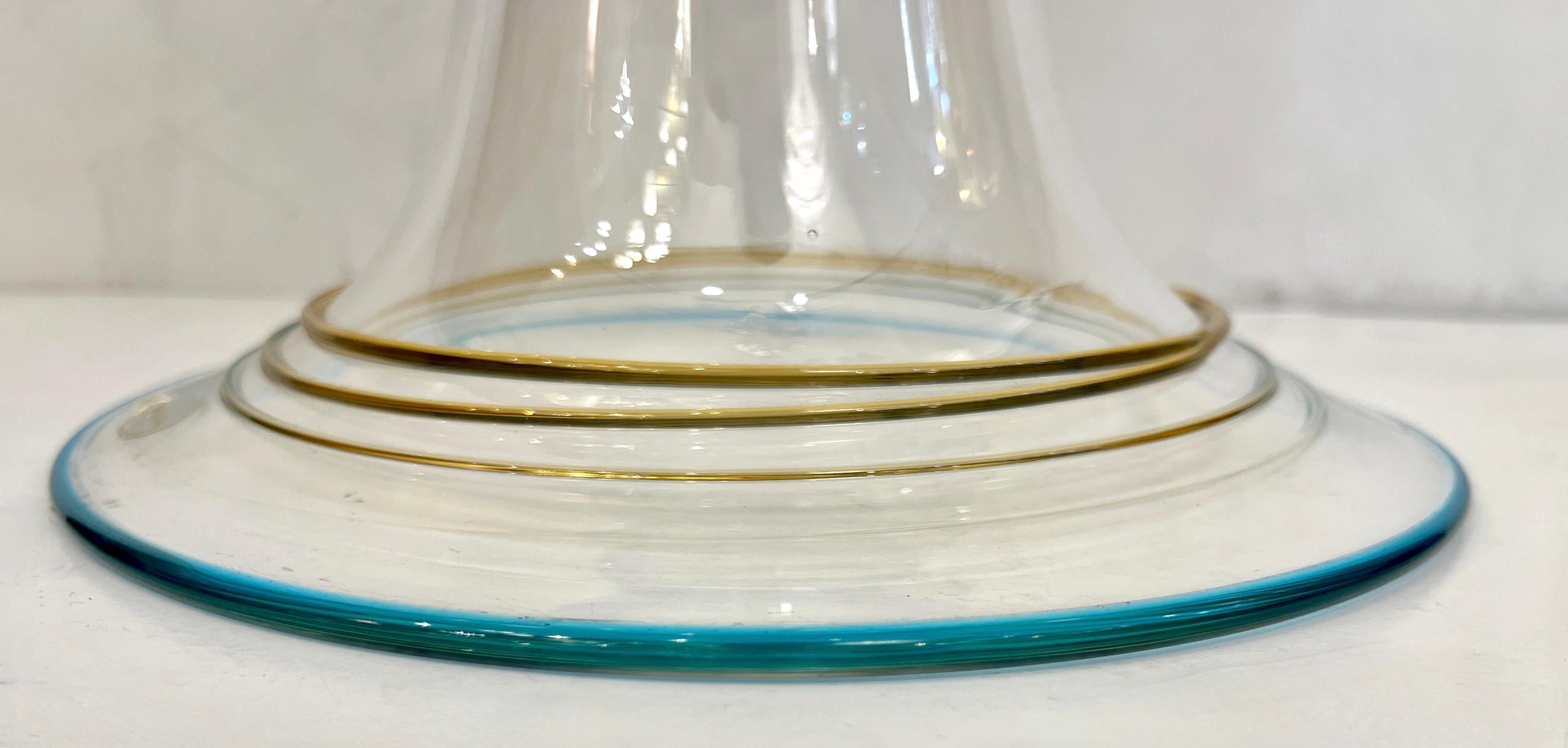 Luigi Mellara Picasso Homage Italian Green Blu Murano Glass Face Vase Sculpture For Sale 6