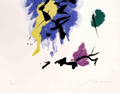 Composition abstraite - Lithographie de Luigi Montanarini - 1970