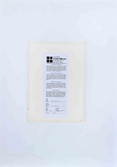 Composition abstraite - Lithographie de Luigi Montanarini - 1973