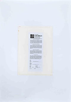 Composition abstraite - Lithographie originale de Luigi Montanarini - 1973