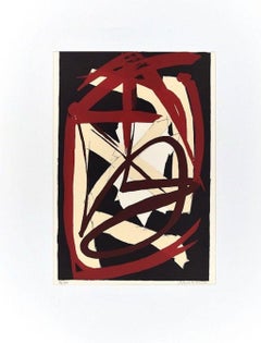 Abstract Composition - Screen Print by Luigi Montanarini - 1970s
