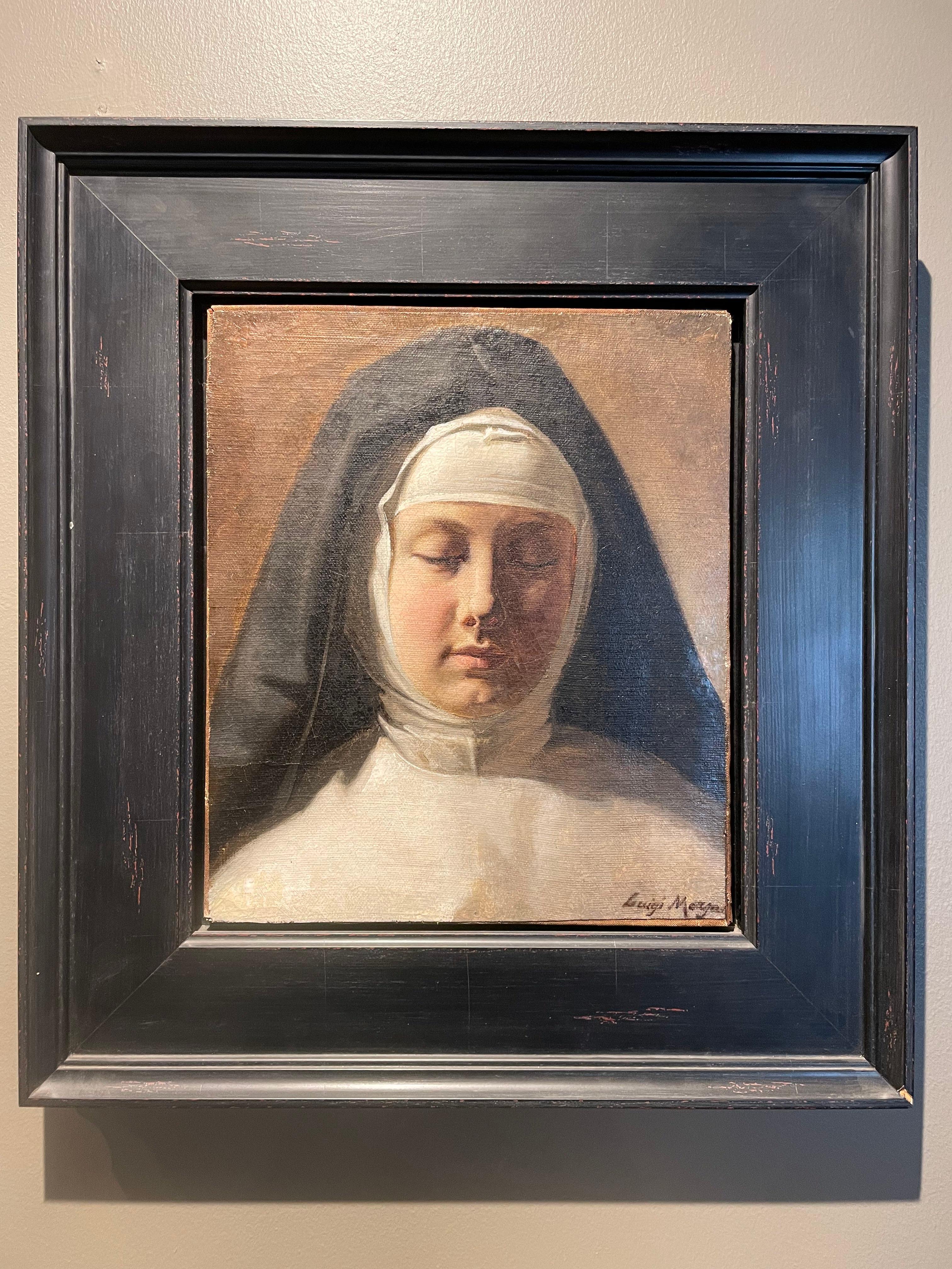Retrato de monja de finales del siglo XIX, artista italiano en venta 1