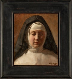 Ritratto di suora della fine del XIX secolo, artista italiano
