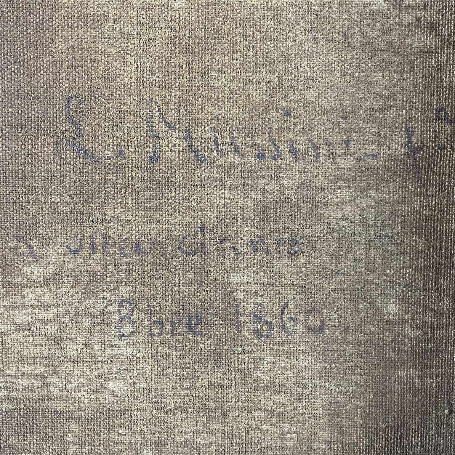 Retrato De Padre Dominico Escuela Toscana Firmado Luigi Mussini y Fechado 1860 en venta 3