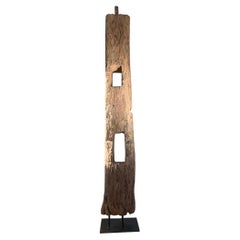 Luigi Nervo Style Tall Raw Wood Sculpture