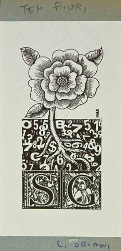 Ex Libris - S.G. - Woodcut by Luigi Oriani - 1965