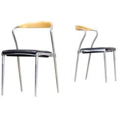 Chaise design 'Piuma' de Luigi Origlia pour Origlia Italie, lot de deux