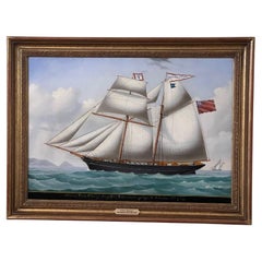 Luigi P. Renault (Italian 1845-1910) The Schooner Emily Ellen 1873