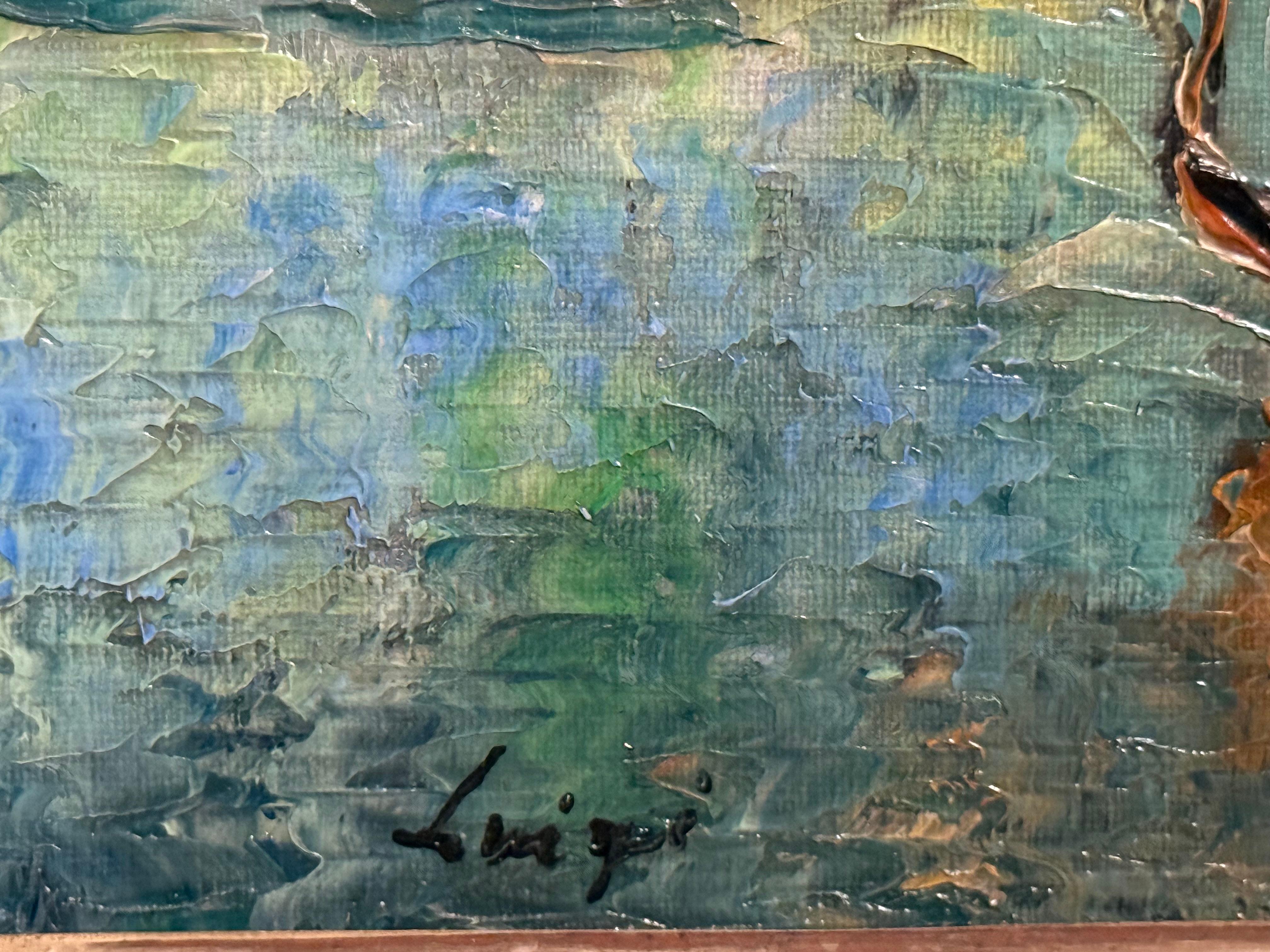 View of St Mark’s from Venetian Lagoon, impasto ships contemporary For Sale 9