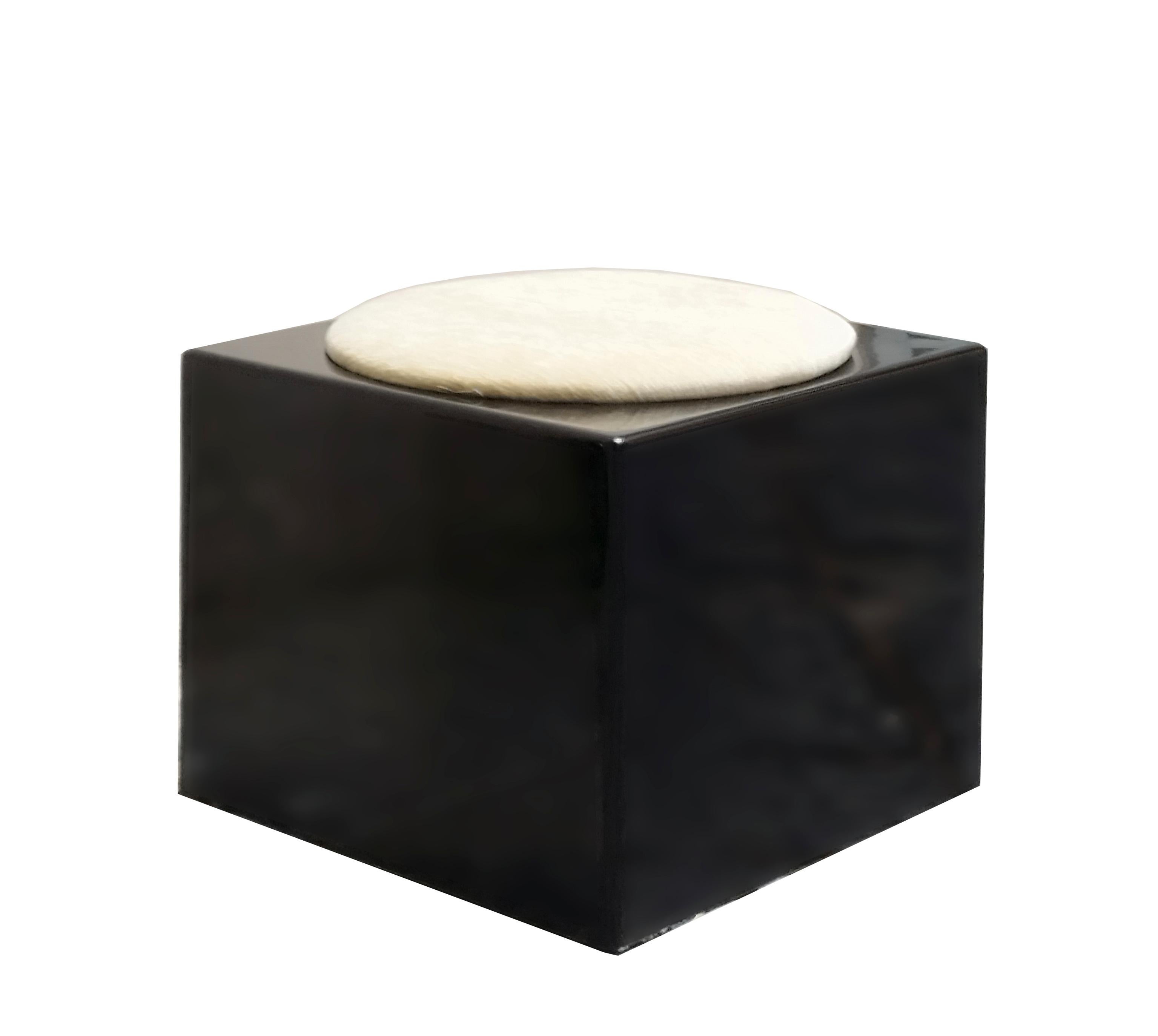 Rare cube pouf stool model 
