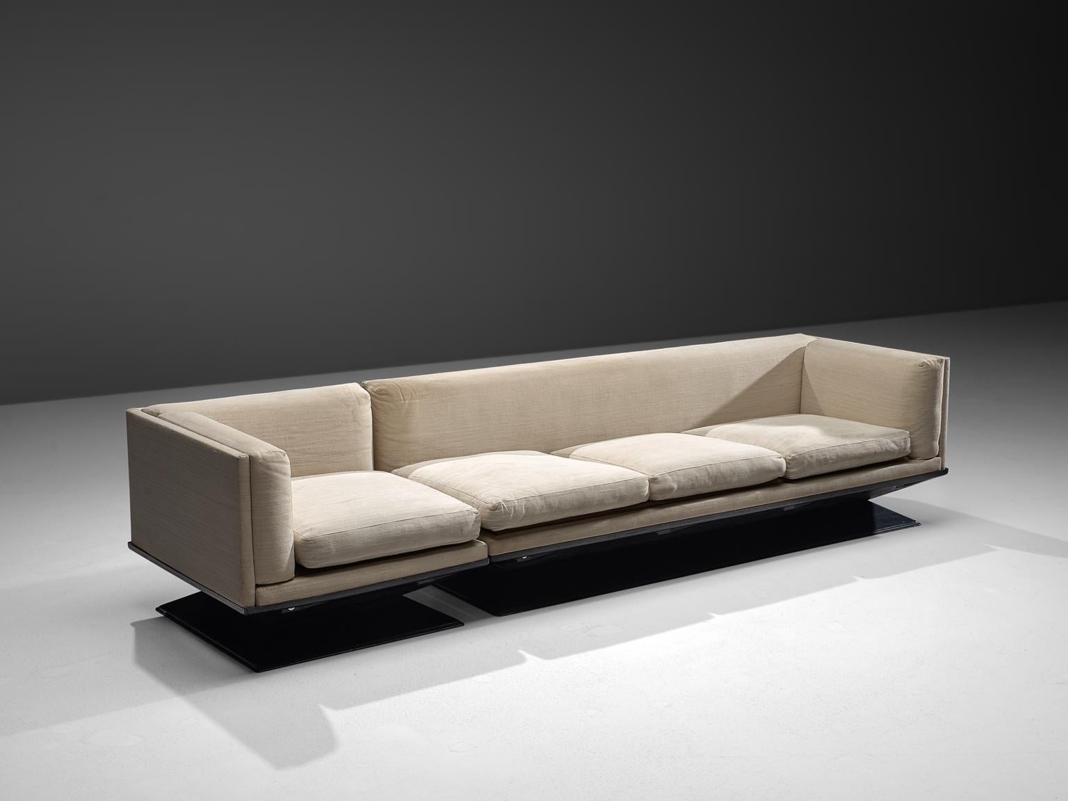 Italian Luigi Pellegrin for MIM Roma Lounge Set with Off-White Fabric