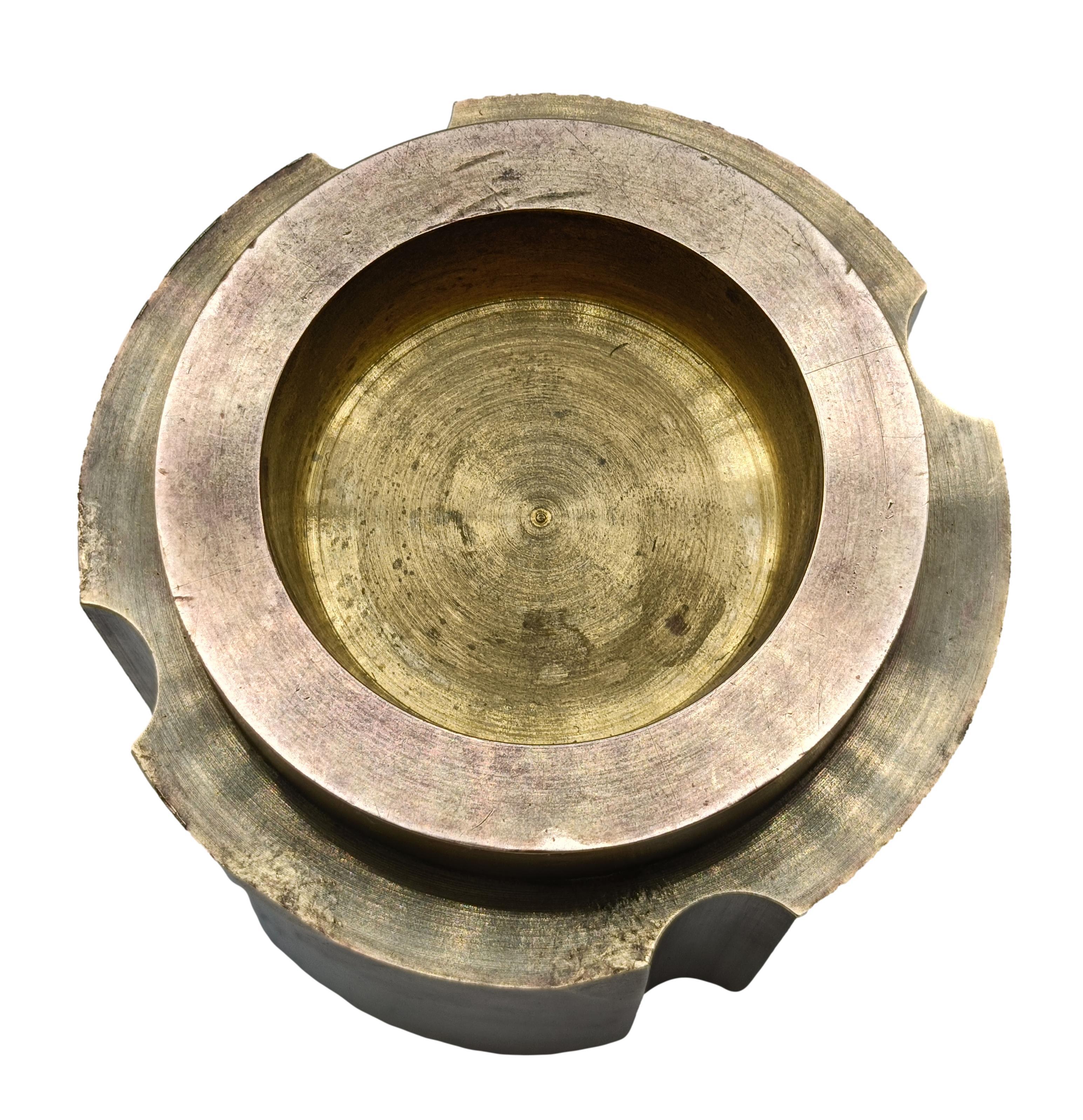 Italian Luigi Pezzato Abstract Bronze Sculpture, Italy 1970s For Sale
