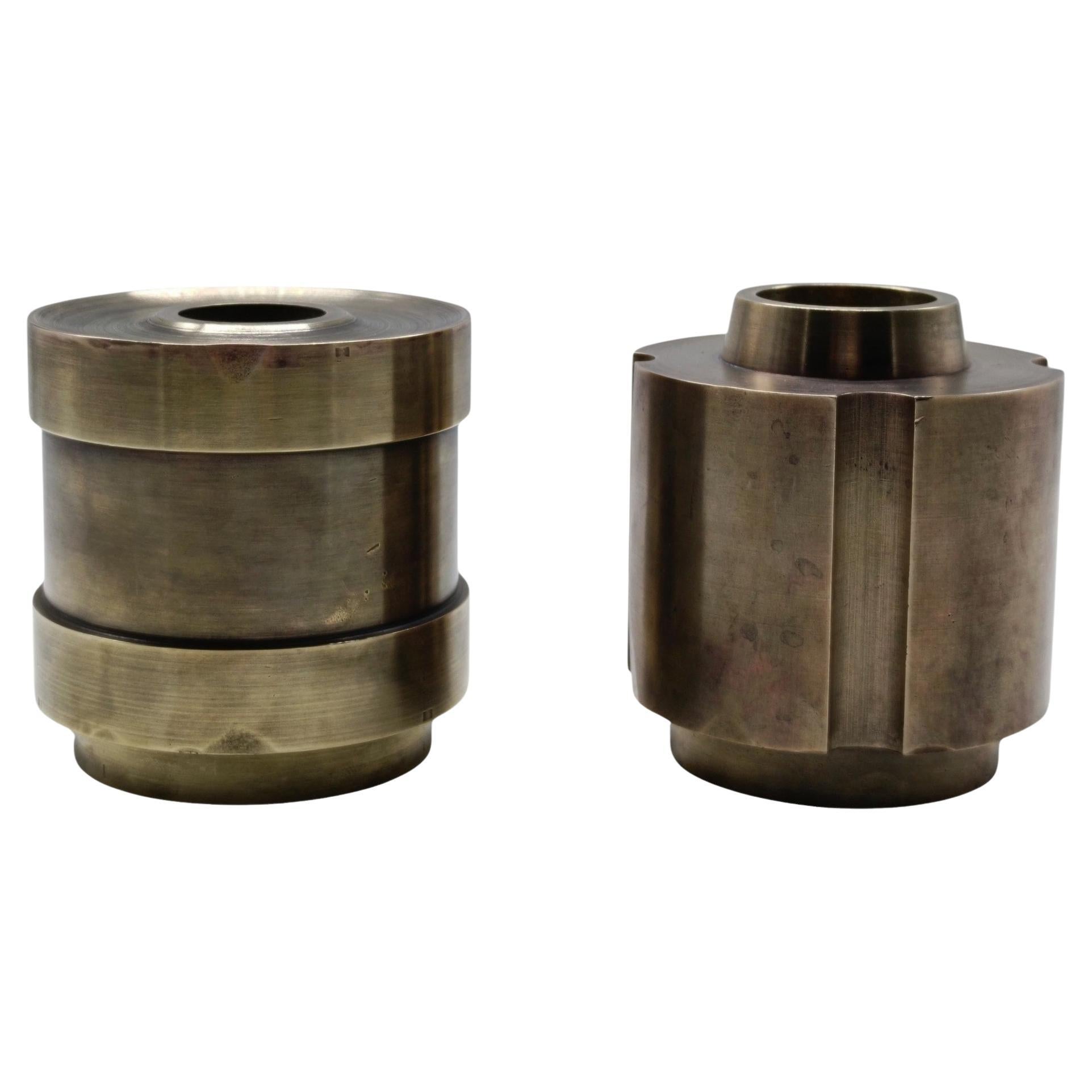 Luigi Pezzato Abstract Bronze Sculpture, Italy 1970s For Sale