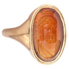 Anello calcografico su corniola firmato Luigi Pichler, Roma, Italia, 1810 ca.