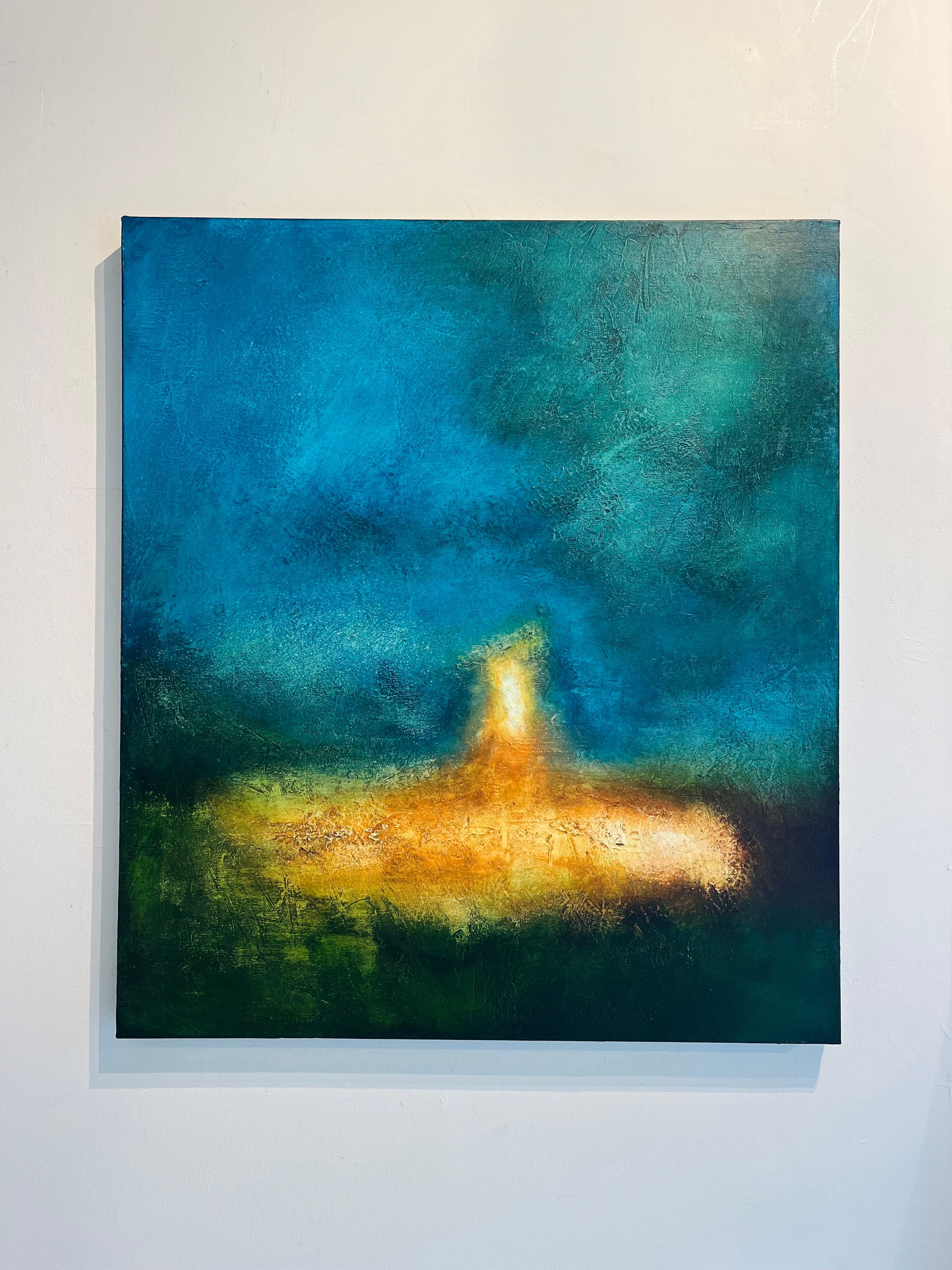 LA CITTÀ PERDUTA DI ATLANTIDE-original modern abstract lansdscape painting - Art - Painting by Luigi Profeta
