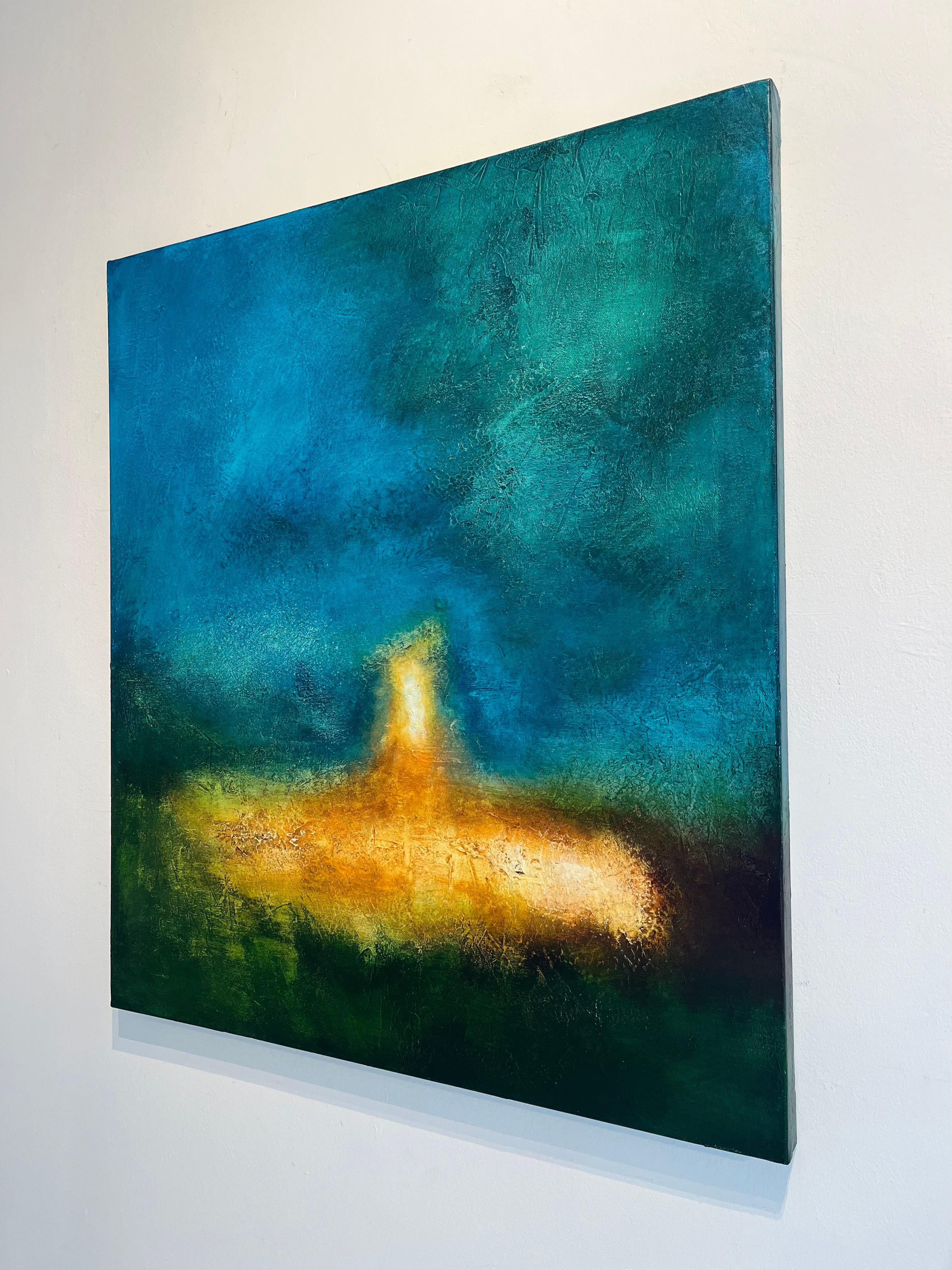 LA CITTÀ PERDUTA DI ATLANTIDE-original modern abstract lansdscape painting - Art - Abstract Painting by Luigi Profeta