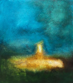 LA CITTÀ PERDUTA DI ATLANTIDE - Quadro astratto moderno originale di paesaggio urbano - Arte