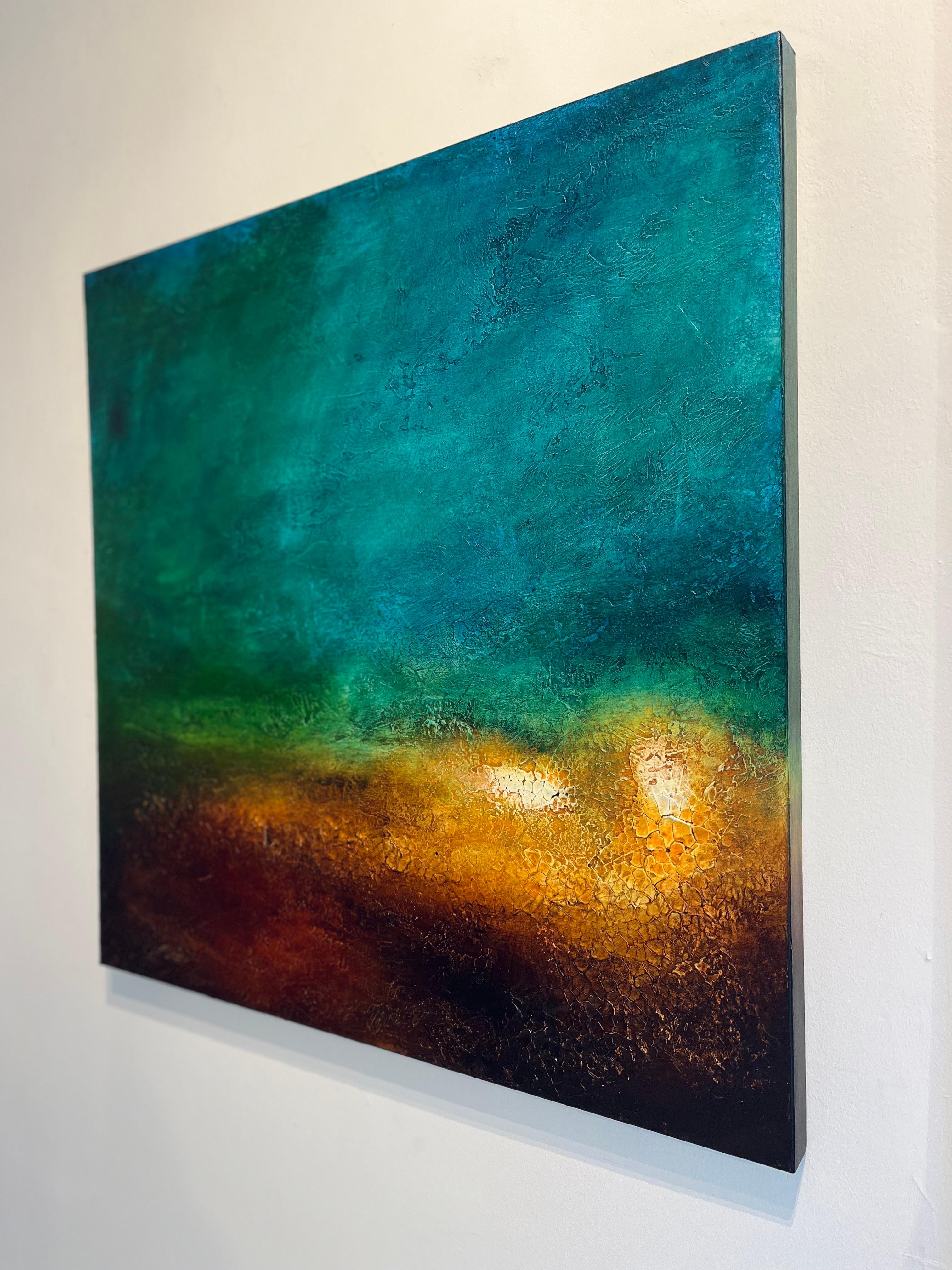 Mystic Horizons Unveiled-original modern abstract painting-contemporary Art - Abstract Painting by Luigi Profeta