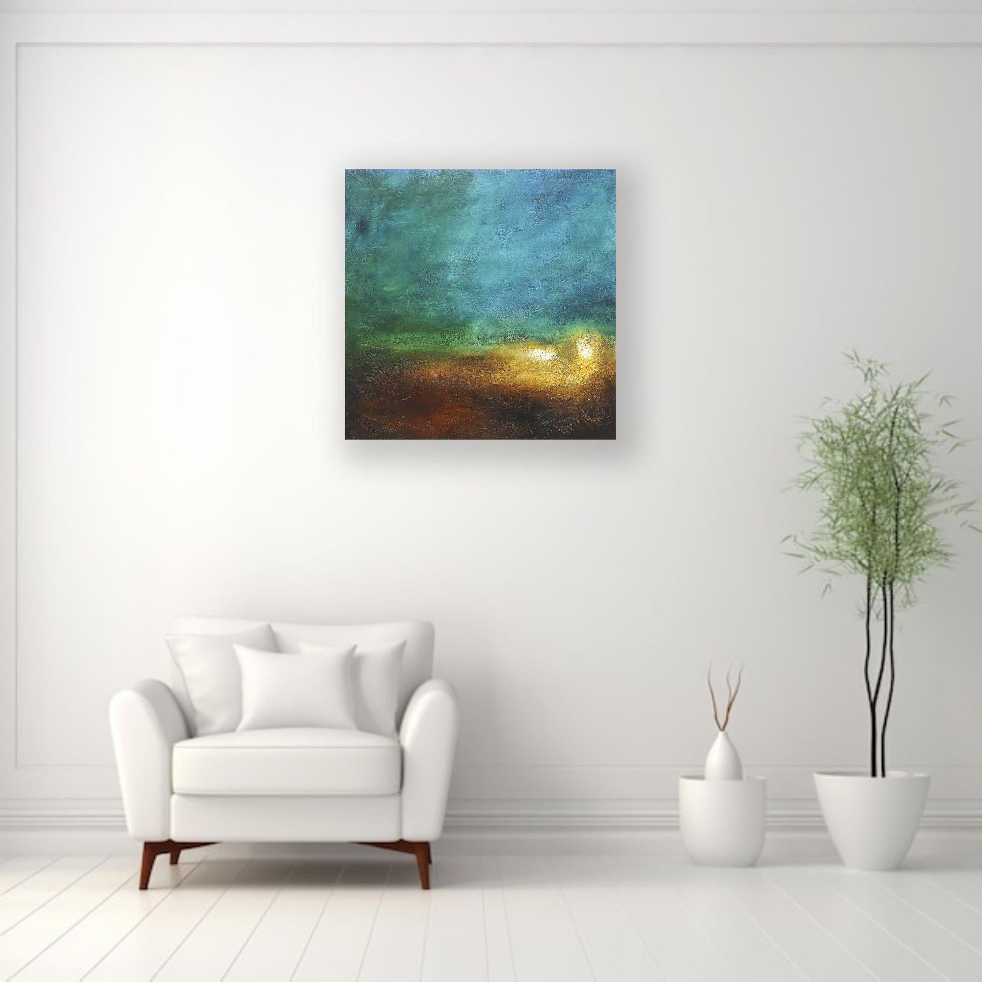 This exceptional artwork is currently on display and available for sale at Signet Contemporary Art Gallery and online.

Immerse yourself in the ethereal beauty of Luigi Profeta’s enigmatic creation, “Mystic Horizons Unveiled.” This original abstract