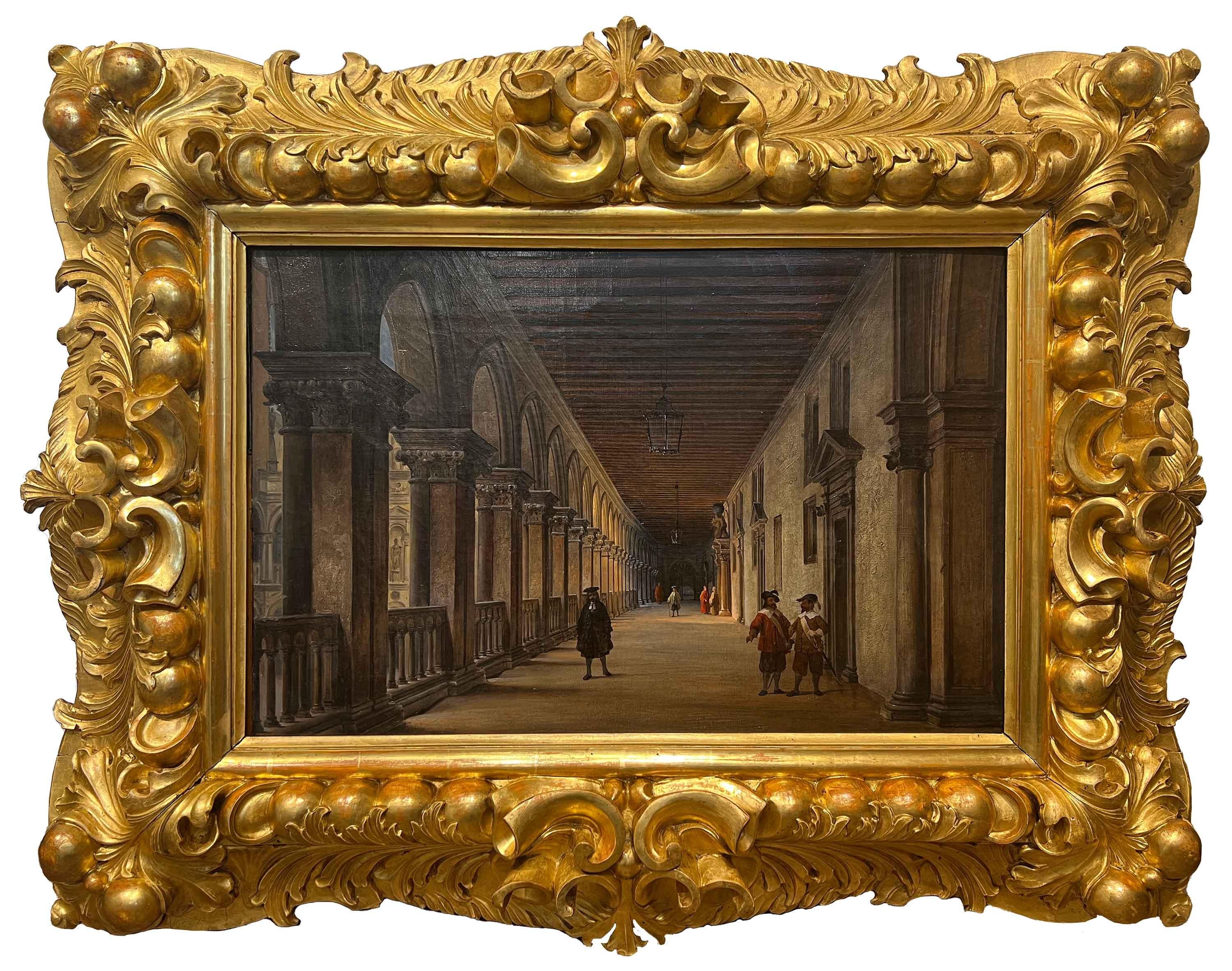 Interior Painting Luigi Querena - La loupe du palais des Doges à Venise 