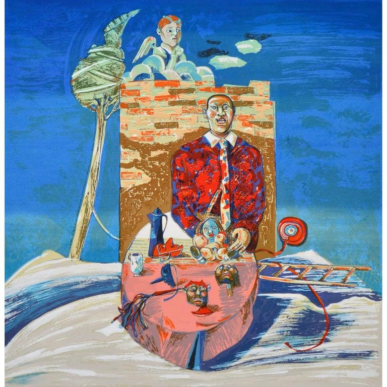 Luigi Rincicotti, I Dodici Mesi, Februar-Lithographie (Italienisch) im Angebot