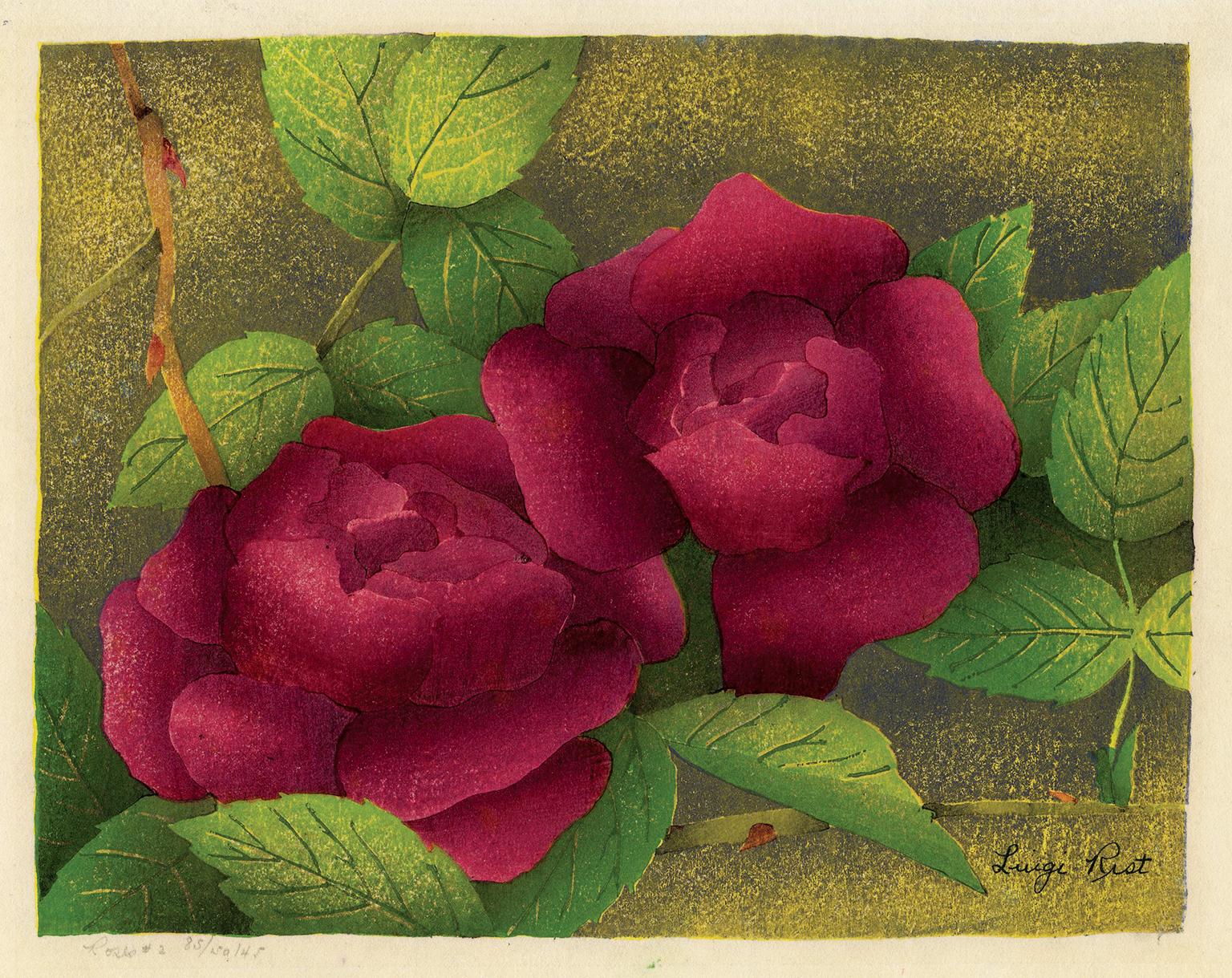 Luigi Rist Figurative Print - Roses #2