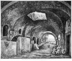 Androne della Villa di Mecenate a Tivoli - Etching by L. Rossini - 1824