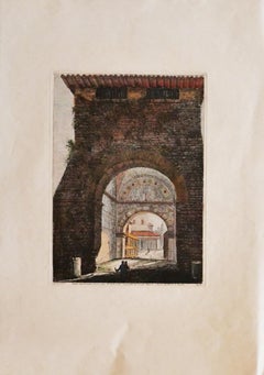 Arch – Original-Radierung von Luigi Rossini – 19. Jahrhundert