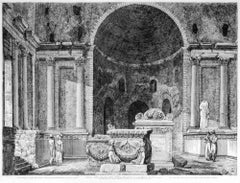 Interno della Basilica della Fortuna Prenestina - di L. Rossini - 1826