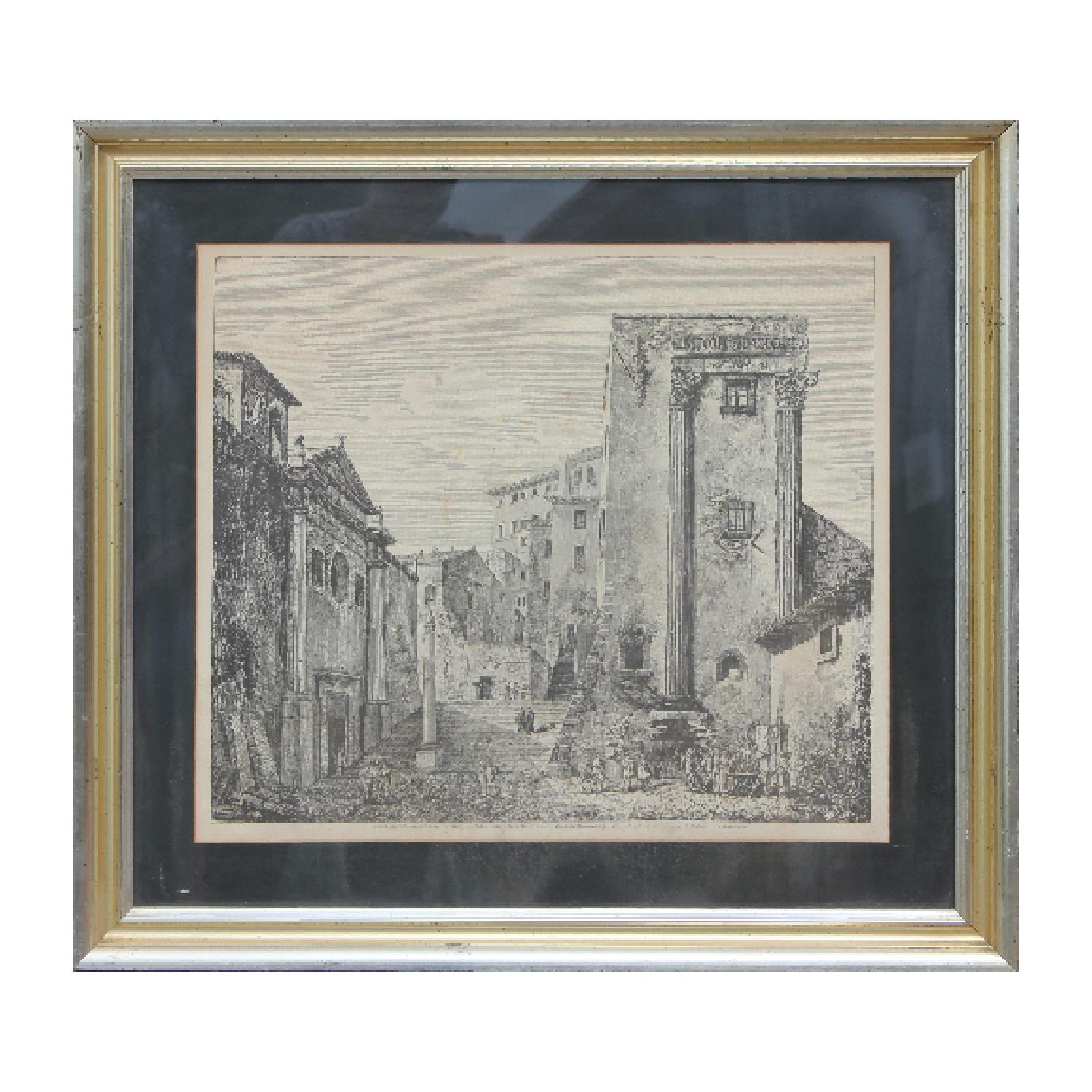 Set of 3 Etchings of Roman / Italian Architectural Landscapes 7