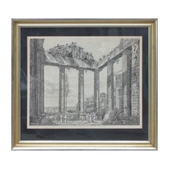 Set of 3 Etchings of Roman / Italian Architectural Landscapes