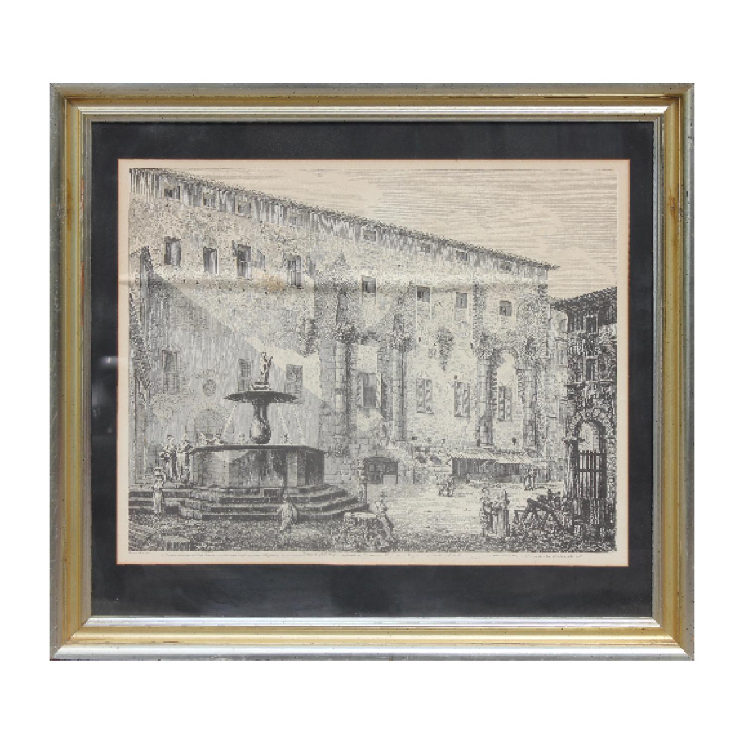 Set of 3 Etchings of Roman / Italian Architectural Landscapes 1