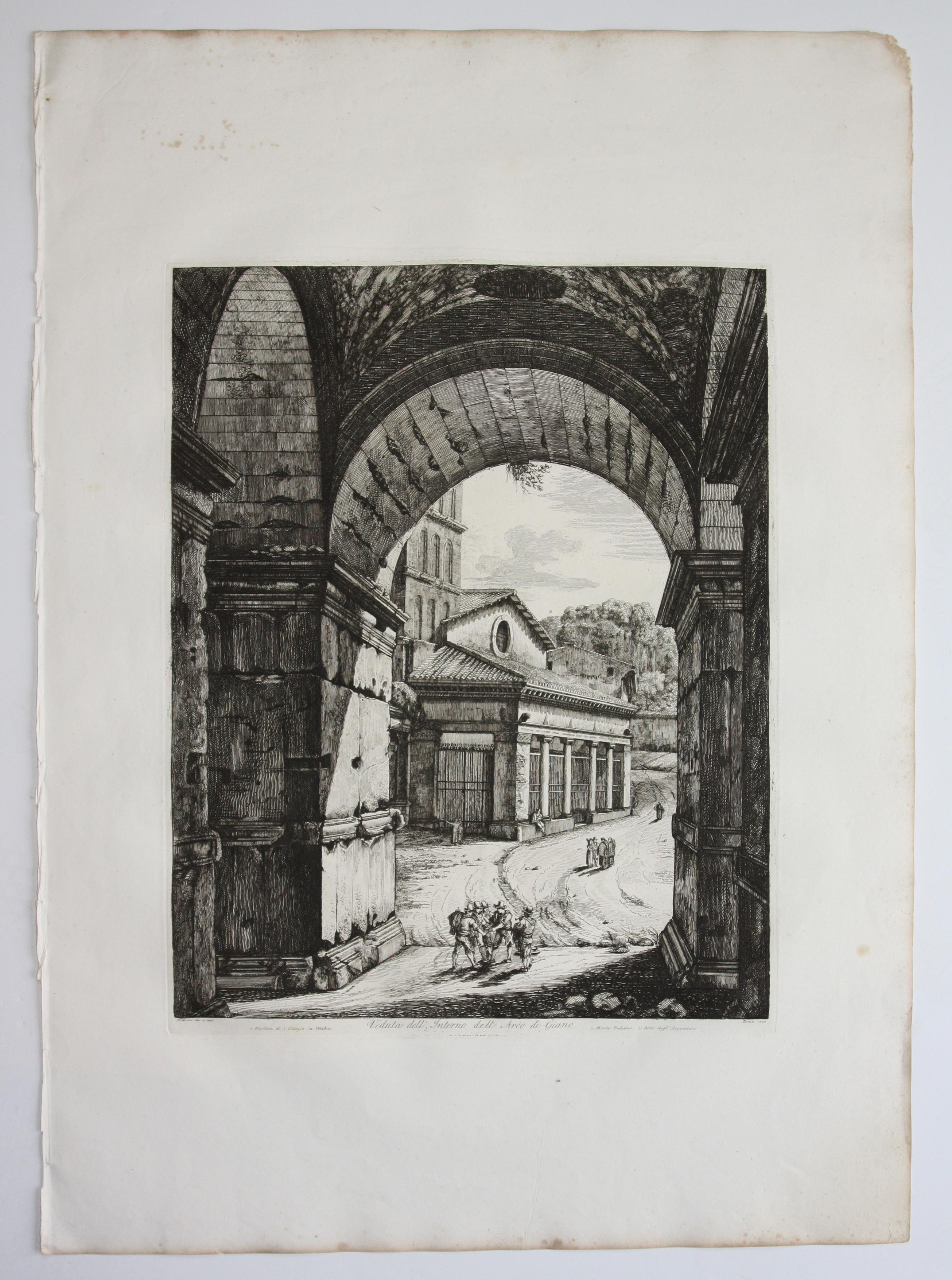 Seven Rossini Prints From the Serie “Le antichità de’ contorni di Roma” For Sale 5