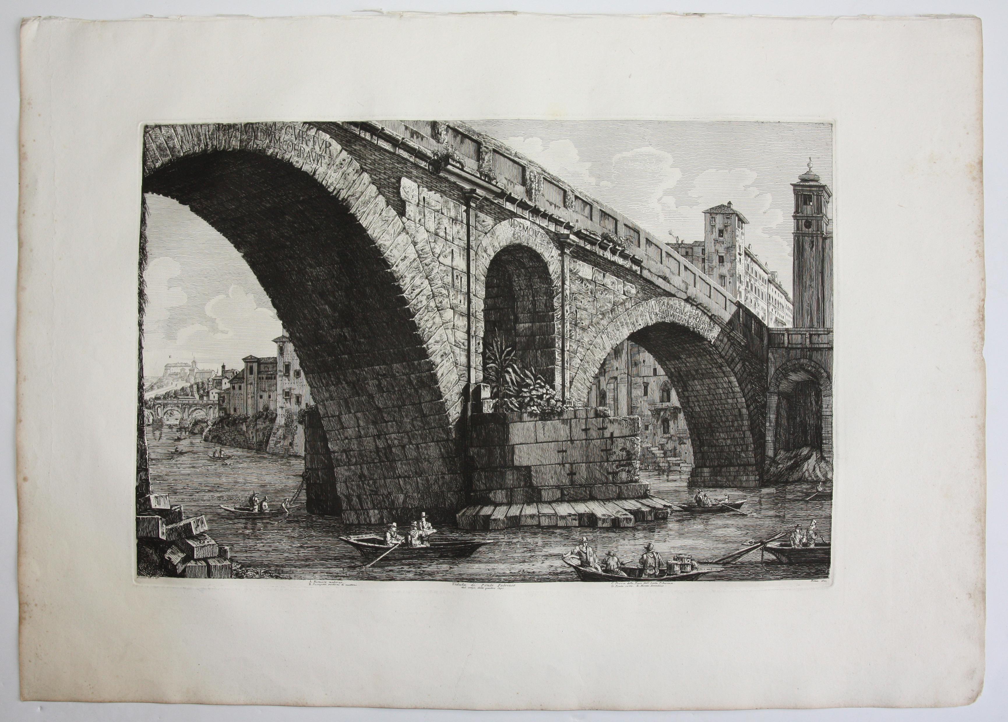 Seven Rossini Prints From the Serie “Le antichità de’ contorni di Roma” For Sale 7