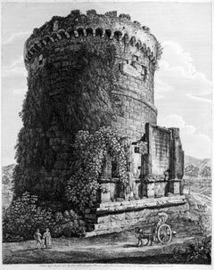 Veduta degli Avanzi del Sepolcro della Famiglia Plauzia -  di L. Rossini - 1824