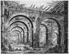 Veduta delle rovine di una Conserva... - Etching by L. Rossini - 1826