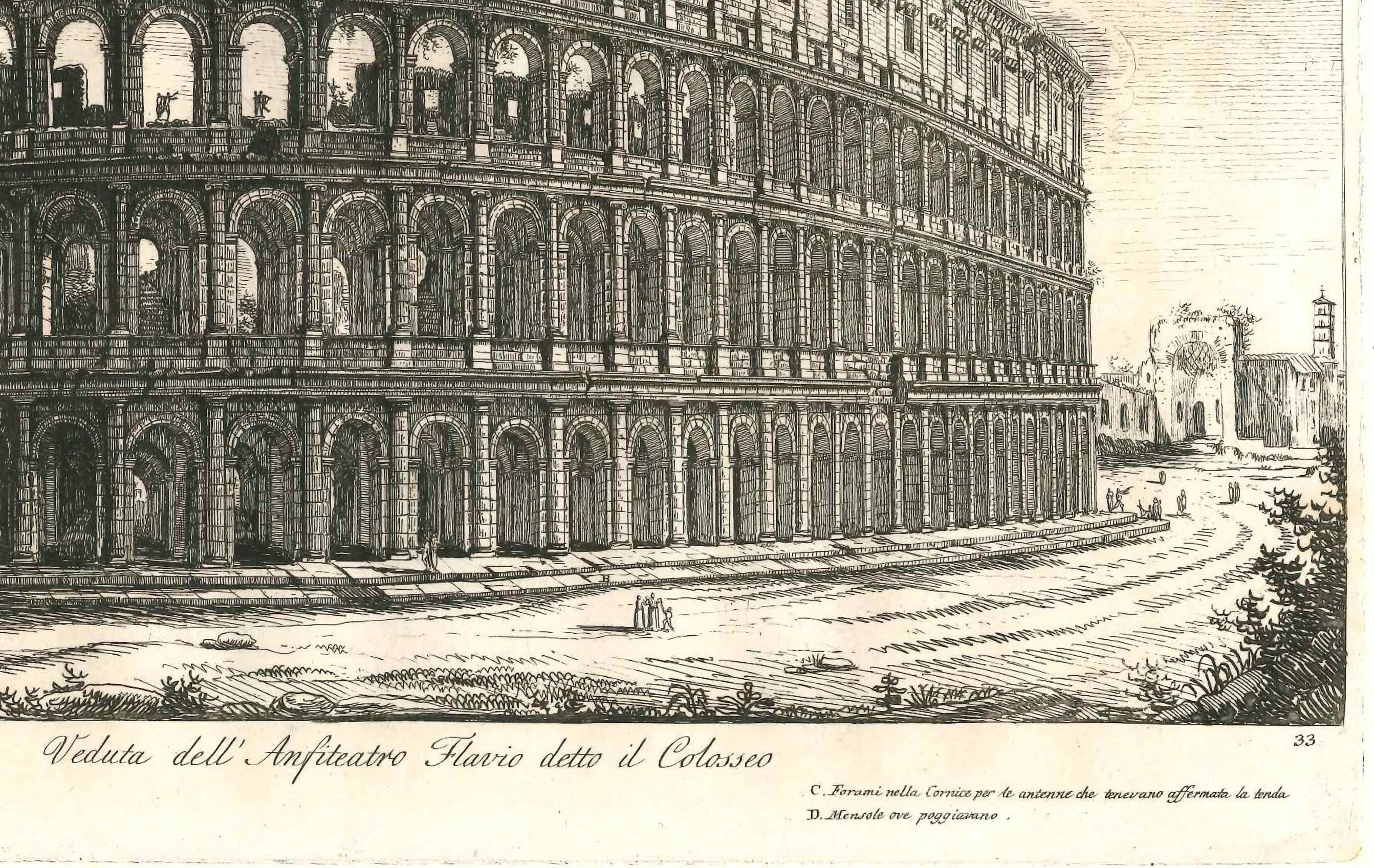 Luigi Rossini Like his predecessor Giovanni Battista Piranesi, Rossini focused on extant antique Roman architecture and excavations in Rome and its environs, and rendered in exquisite detail classical architecture of Rome and its surrounding