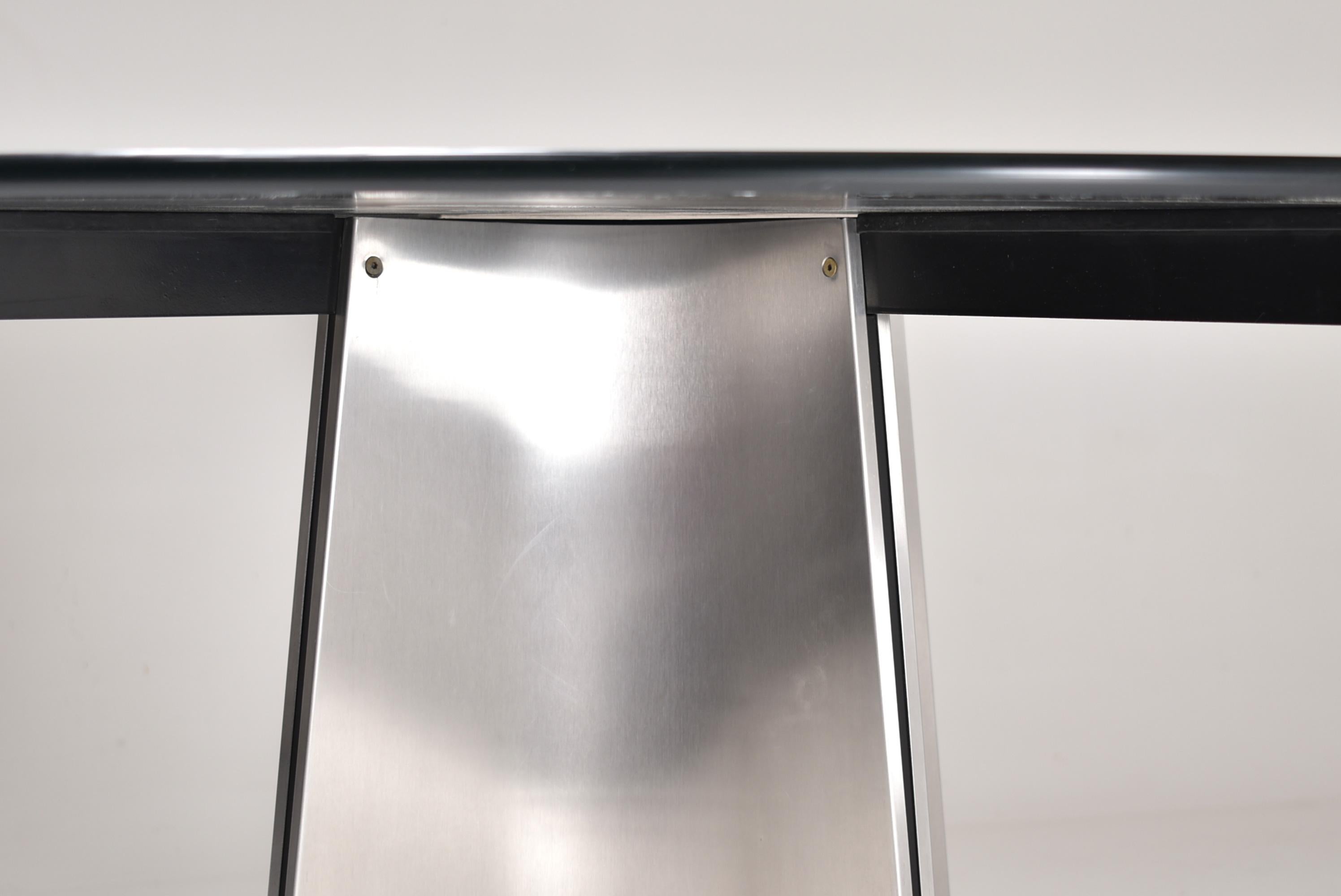 Late 20th Century Luigi Saccardo for Armet Pedestal Round Dining Table, 1970, France