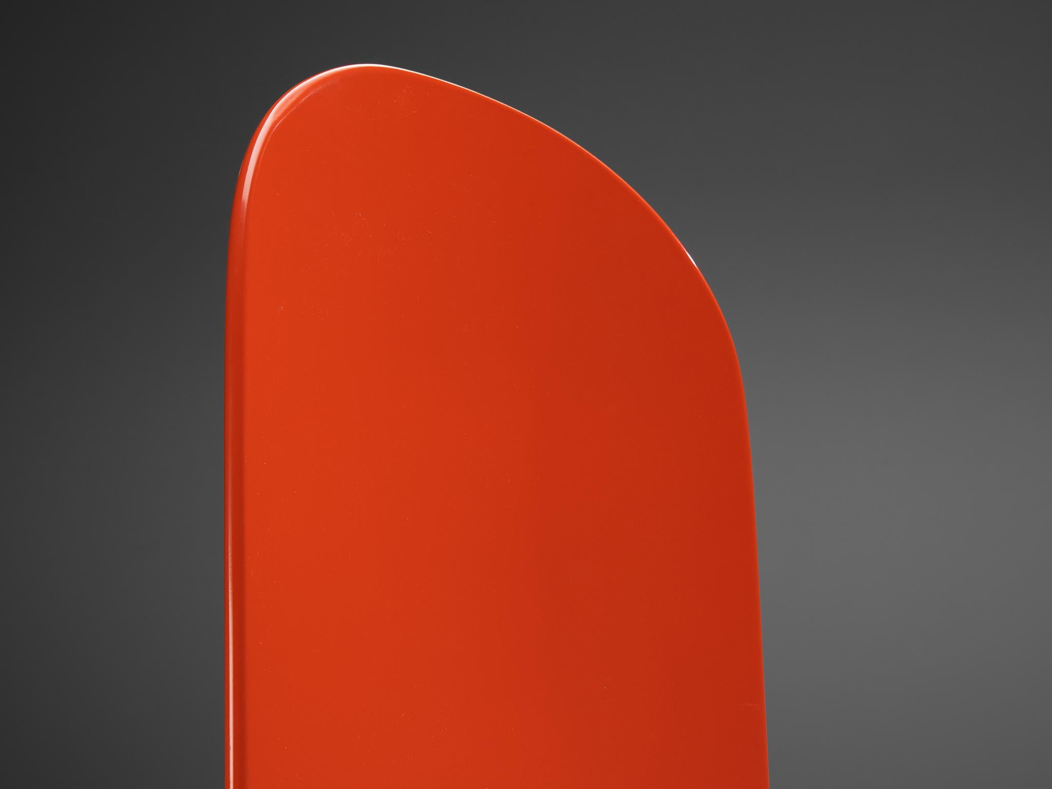 Luigi Saccardo for Arrmet 'Pelicano' Chair in Red Plywood For Sale 4