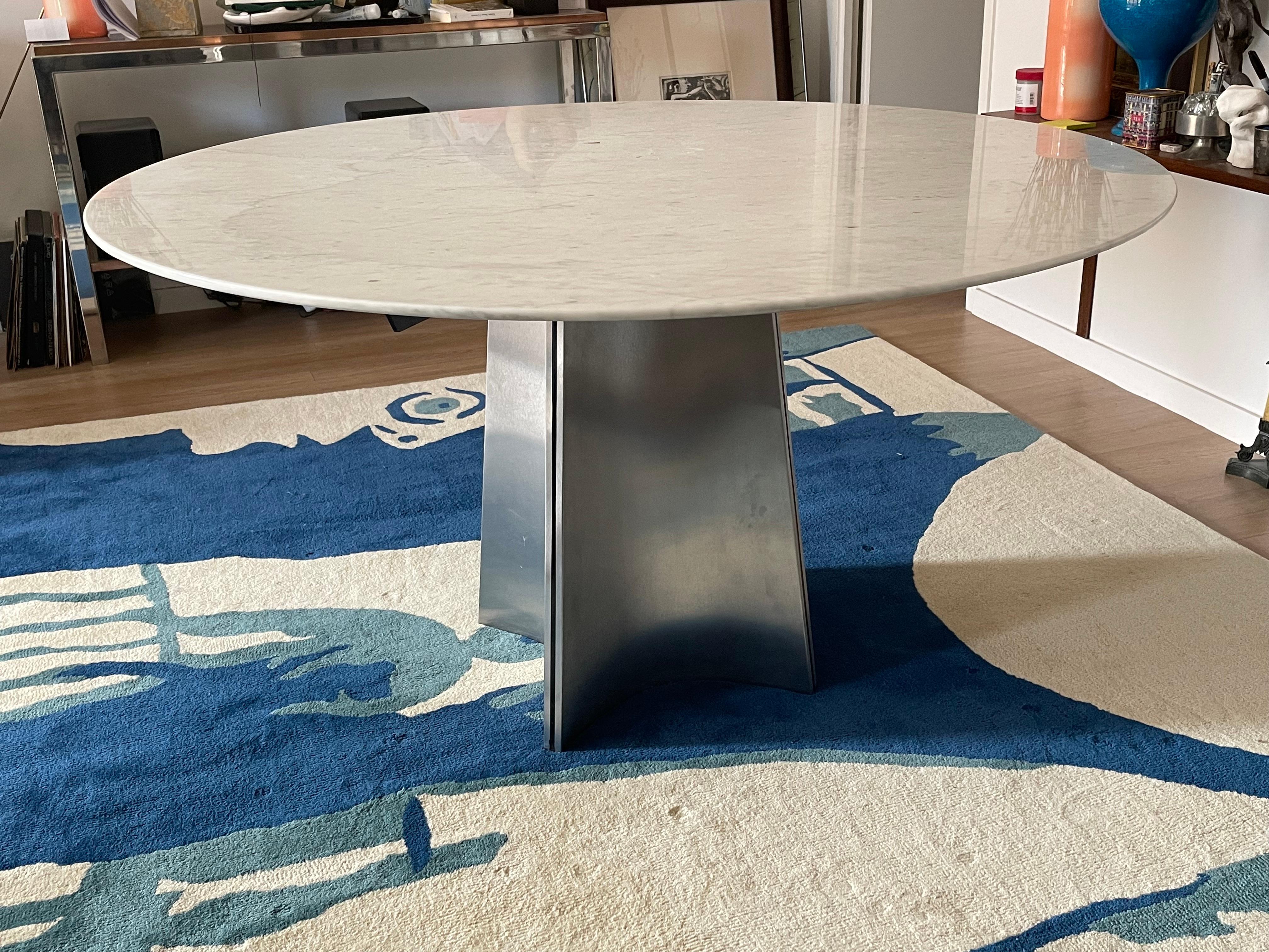 Italian Luigi Saccardo for Maison Jansen, Round Dining Table, 1970