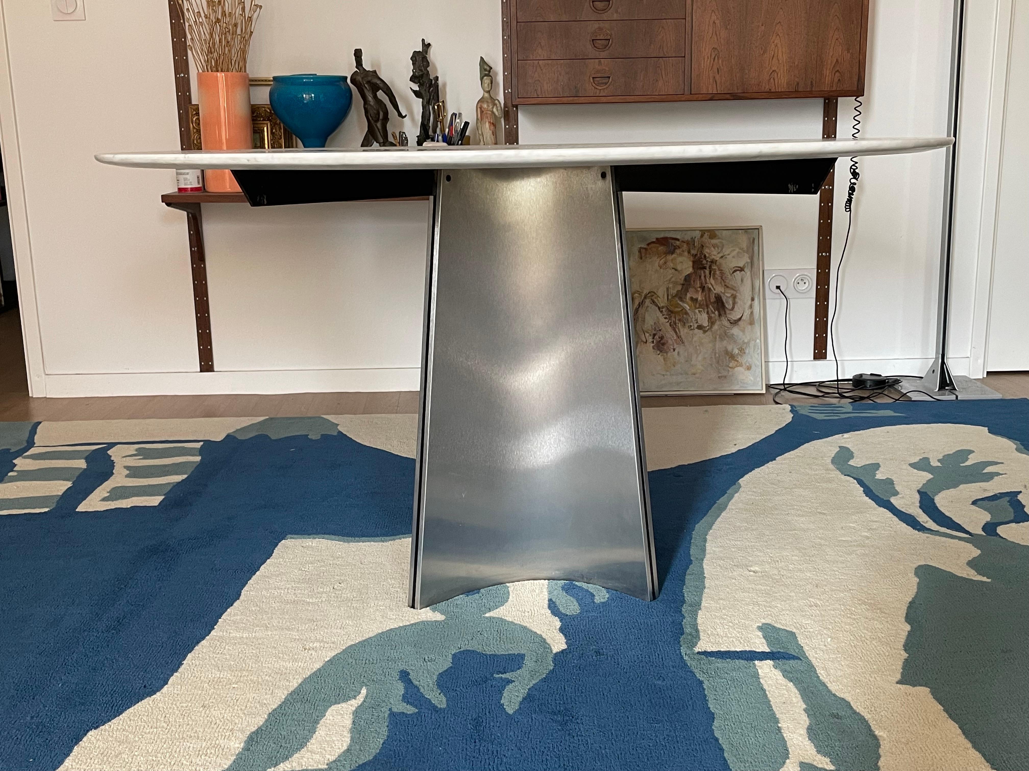 Luigi Saccardo for Maison Jansen, Round Dining Table, 1970 In Good Condition In Saint ouen, FR