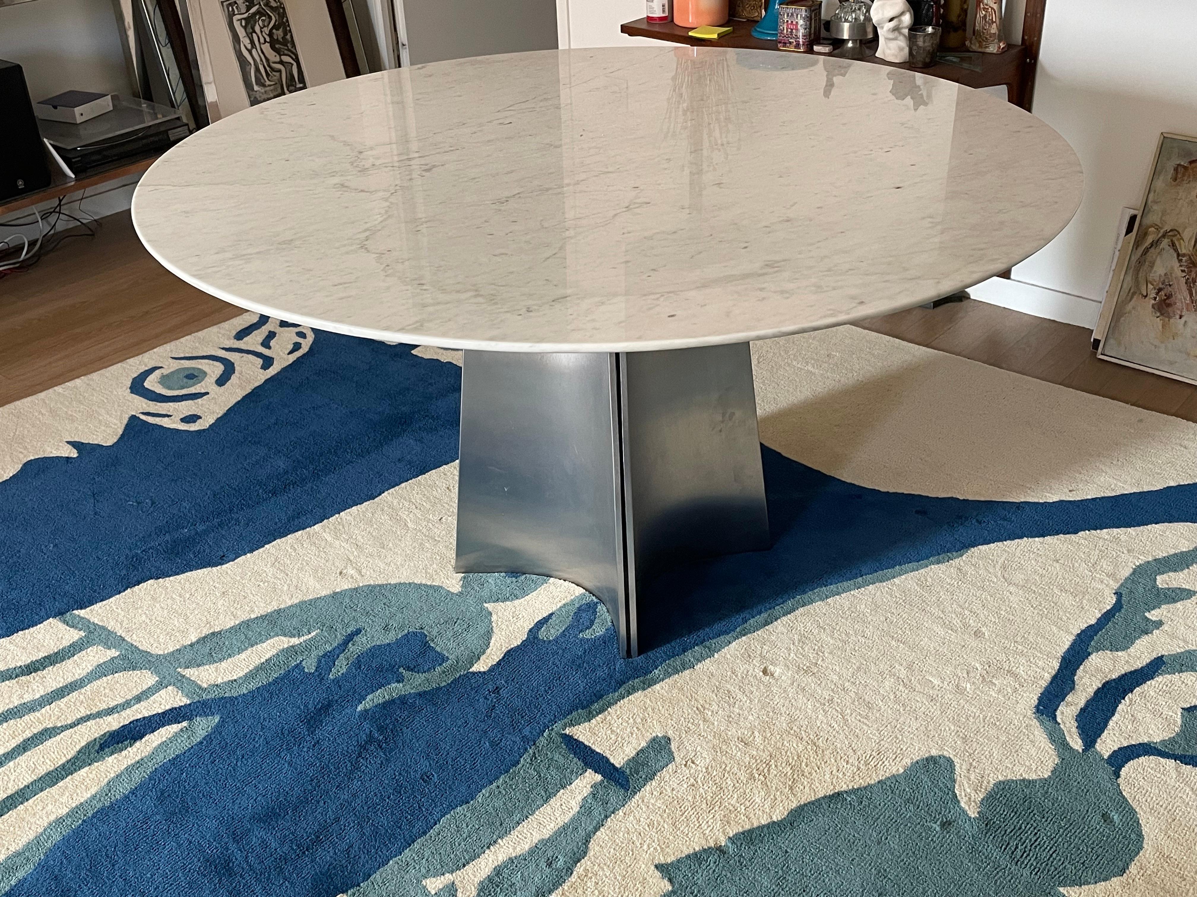 Marble Luigi Saccardo for Maison Jansen, Round Dining Table, 1970