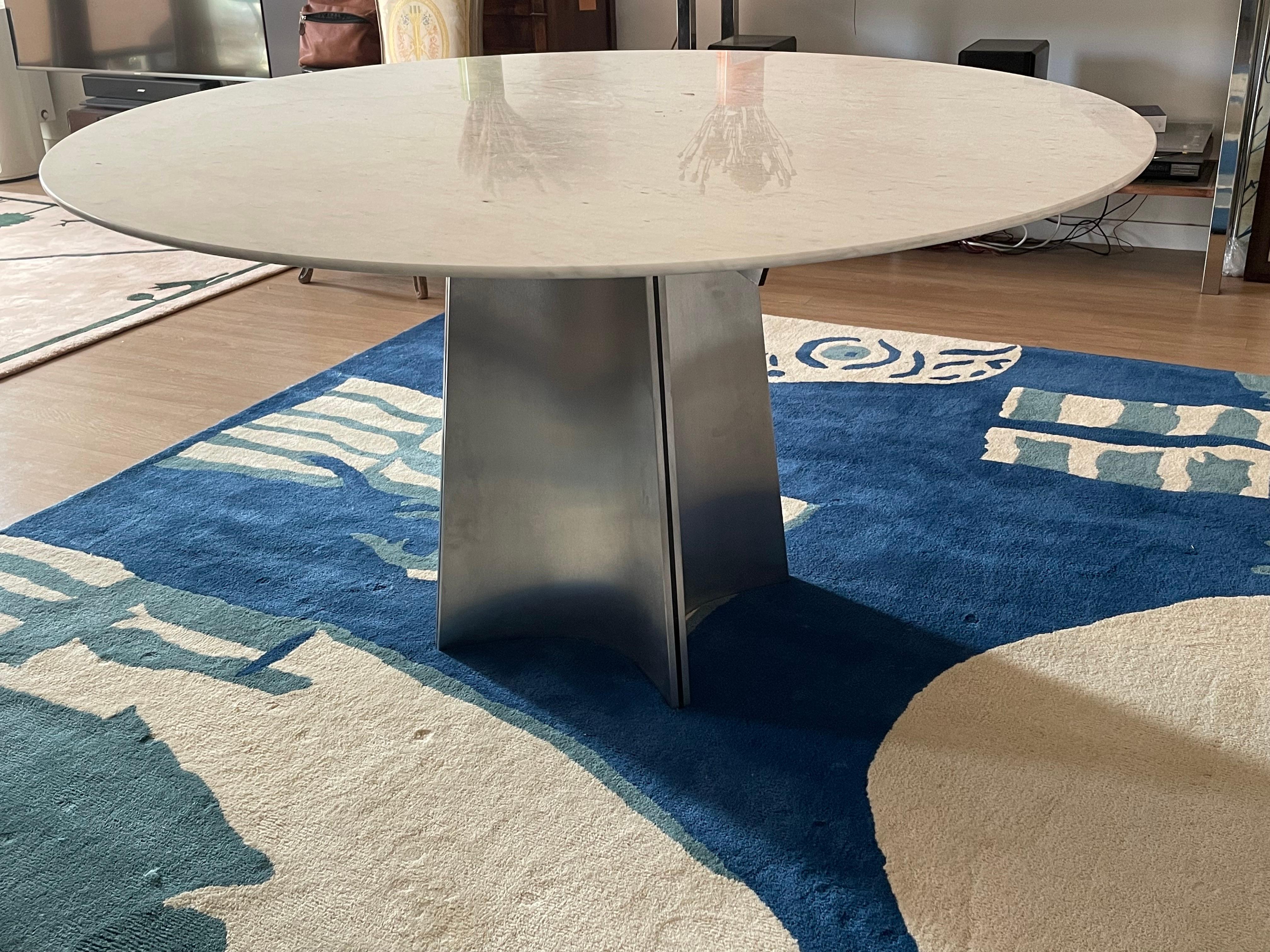 Luigi Saccardo for Maison Jansen, Round Dining Table, 1970 1