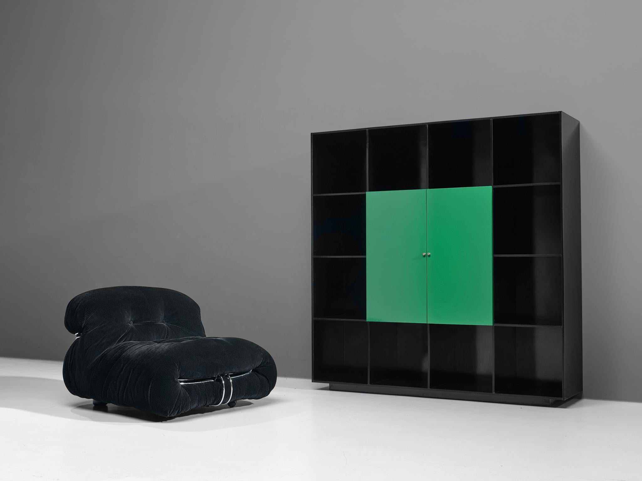 Postmoderno Parete attrezzata 'Topline' di Luigi Saccardo in un vivace colore Greene & Greene in vendita