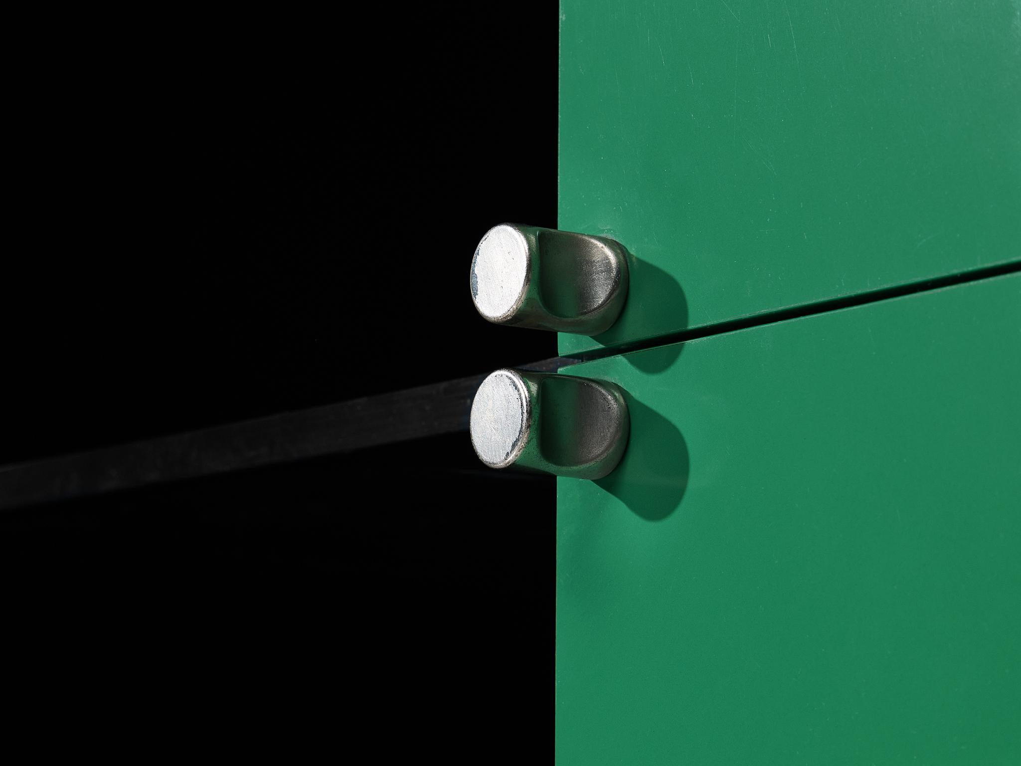Italiano Parete attrezzata 'Topline' di Luigi Saccardo in un vivace colore Greene & Greene in vendita