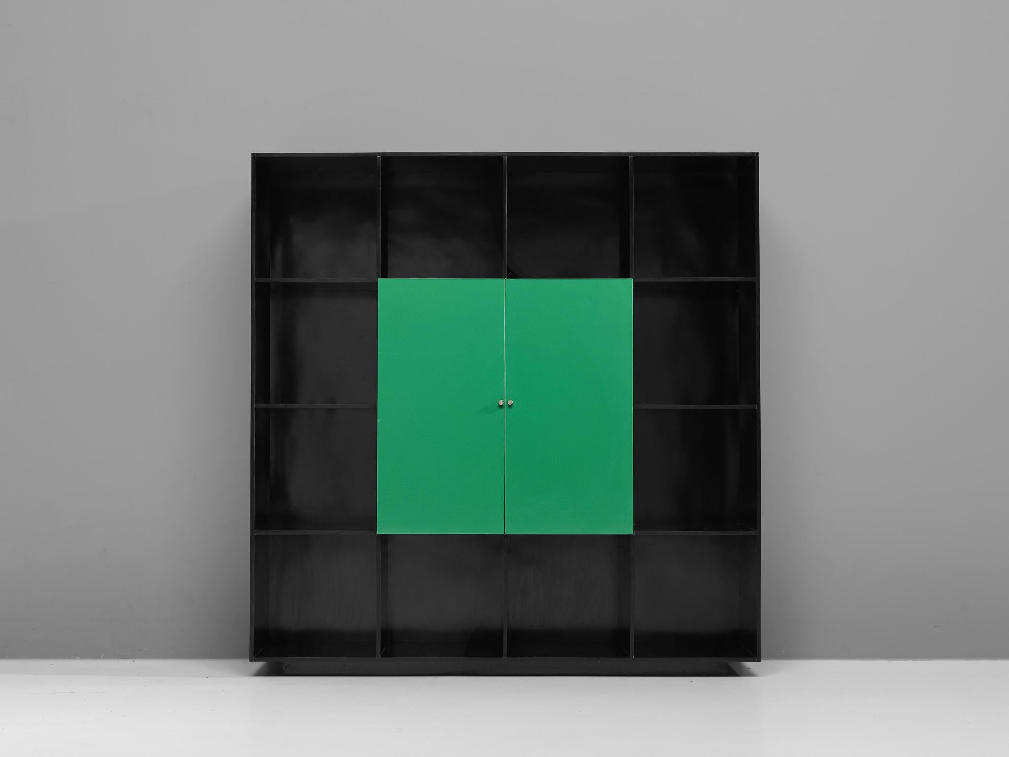 Parete attrezzata 'Topline' di Luigi Saccardo in un vivace colore Greene & Greene In condizioni buone in vendita a Waalwijk, NL