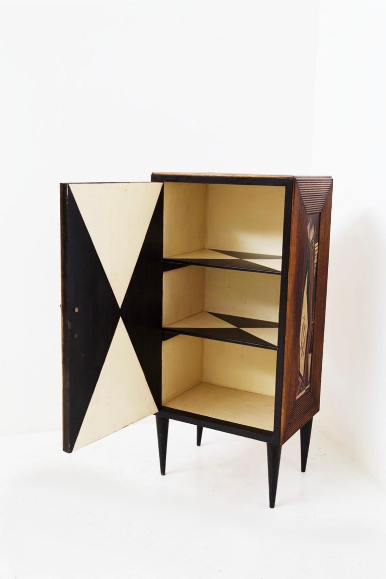 Luigi Scremin Amazing Wooden Cabinet 'Attr.' 3